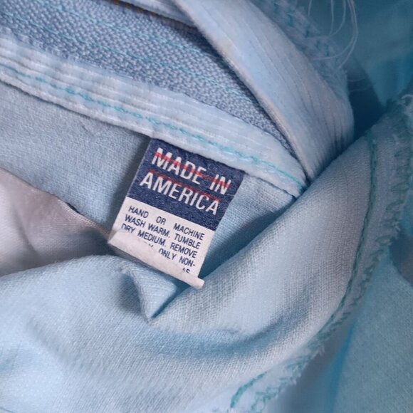 26x30 Vintage 1980's Womens Smacs Blue Corduroy High-Waisted Preppy Pants USA - Picture 9 of 9